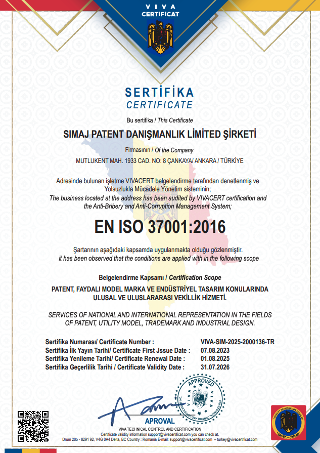Simaj Patent | Kalite Politikamız
