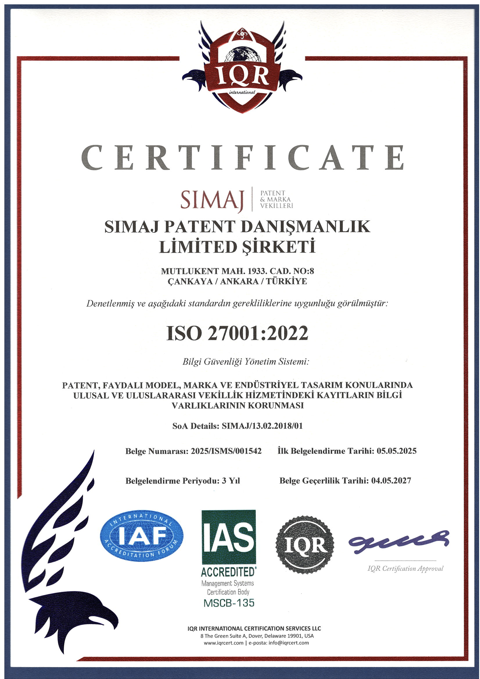 Simaj Patent: Marka Tescil Başvurusu ve Patent Başvurusu | Kalite Politikamız