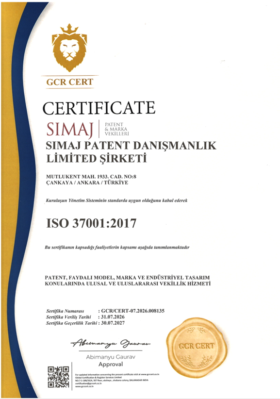 Simaj Patent: Marka Tescil Başvurusu ve Patent Başvurusu | Kalite Politikamız